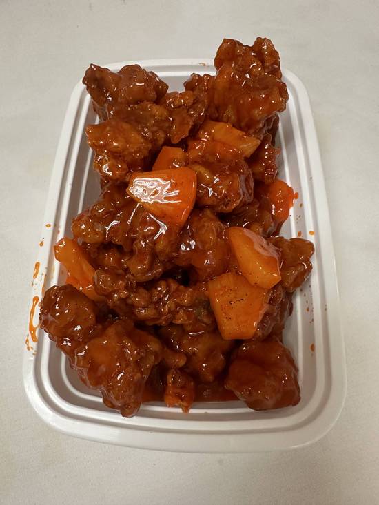 C16. Pineapple chicken 菠萝鸡